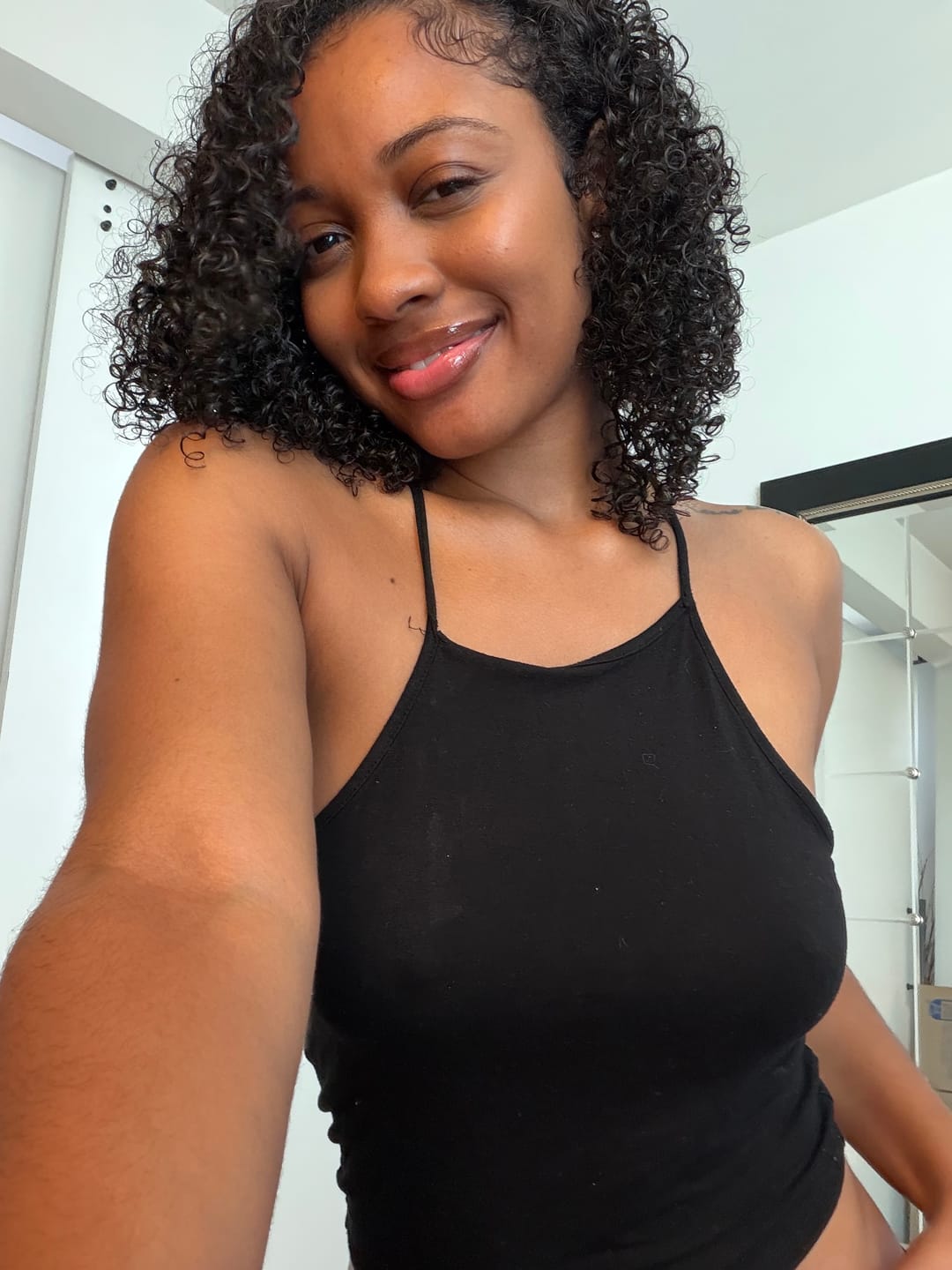 Customer photo review of BABY CURLY™ - 1b Raw Hair