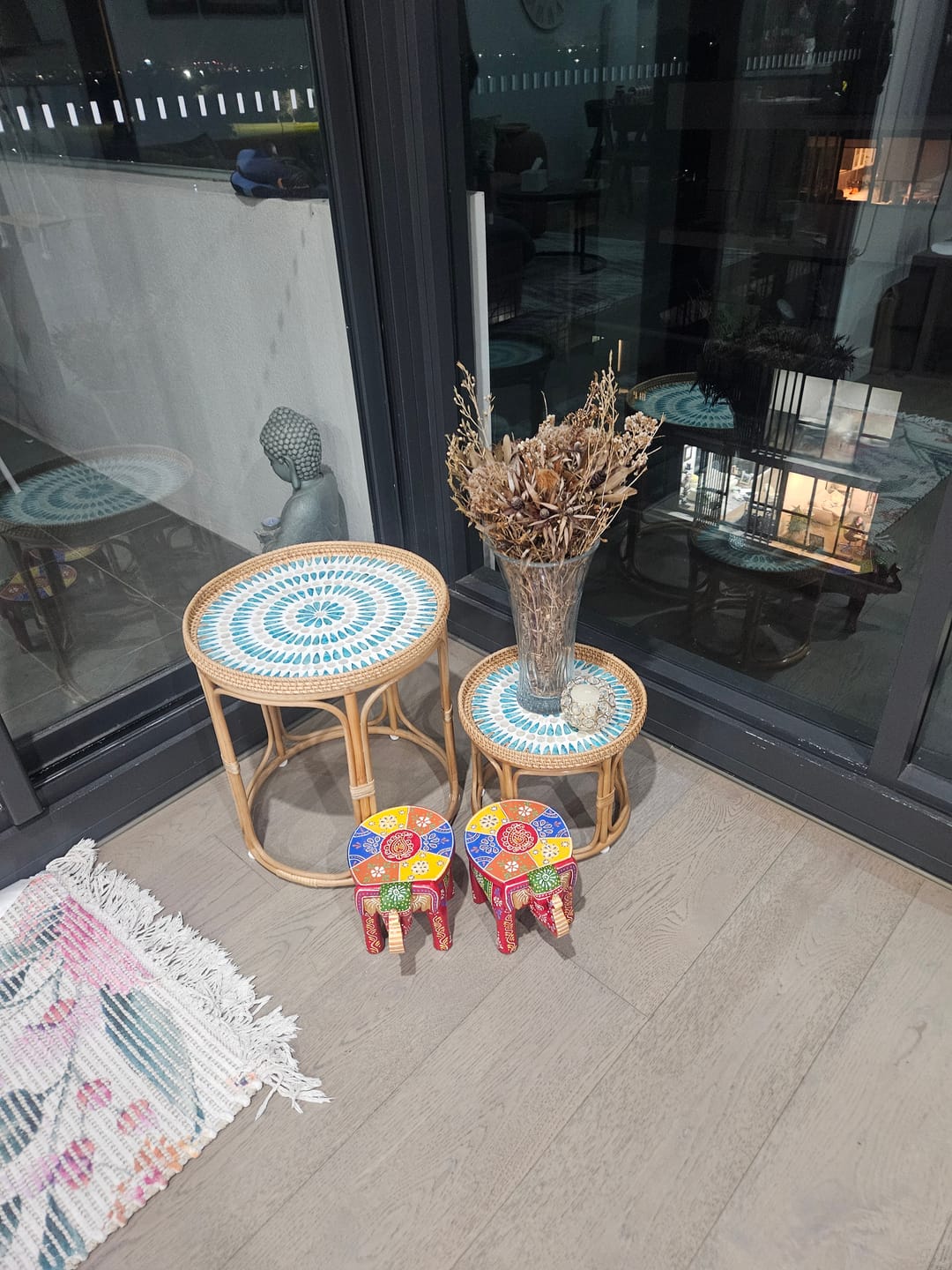 Customer photo review of Serene Rattan Table Set