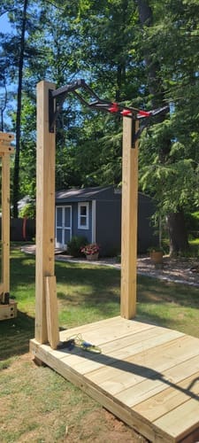 Customer photo review of Gronk Wall Mount Multi-Grip Pull up Bar