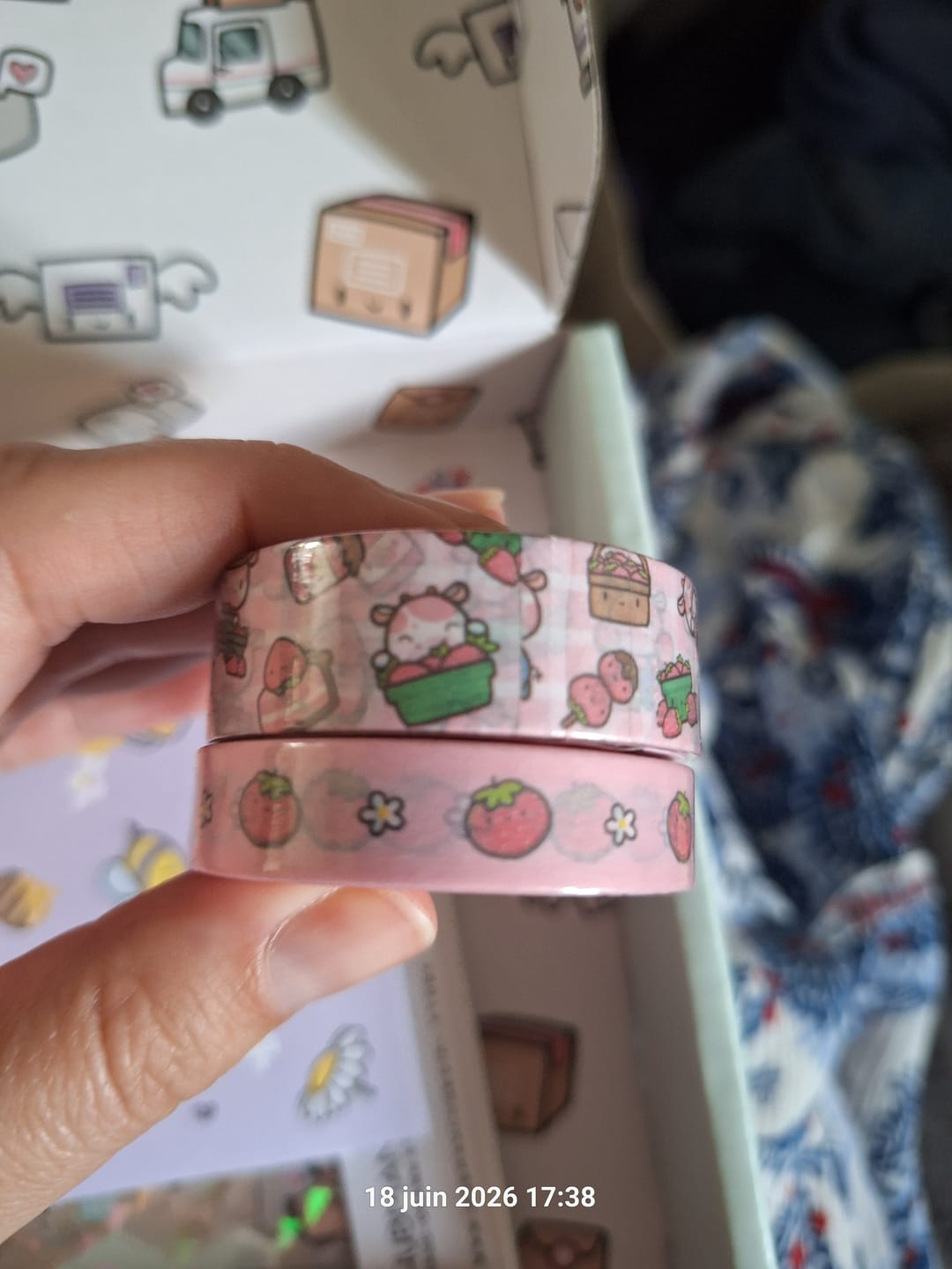 Customer photo review of Strawberry Harvest Washi Tape (Set of 2)