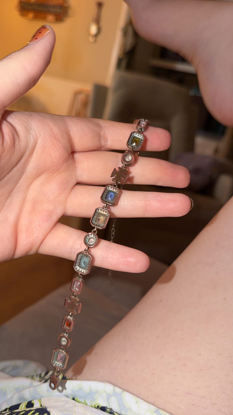 Customer photo review of Solstice Gemstone Anklet