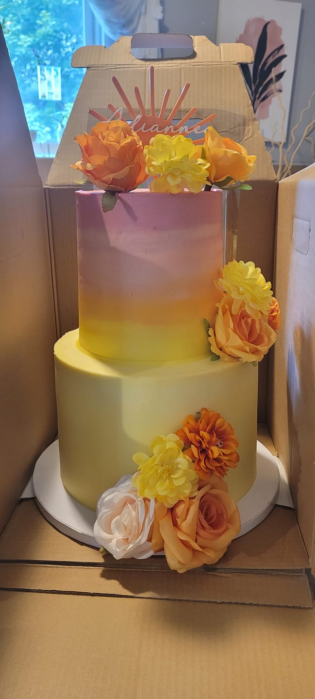 Customer photo review of Sunshine Birthday Cake Topper