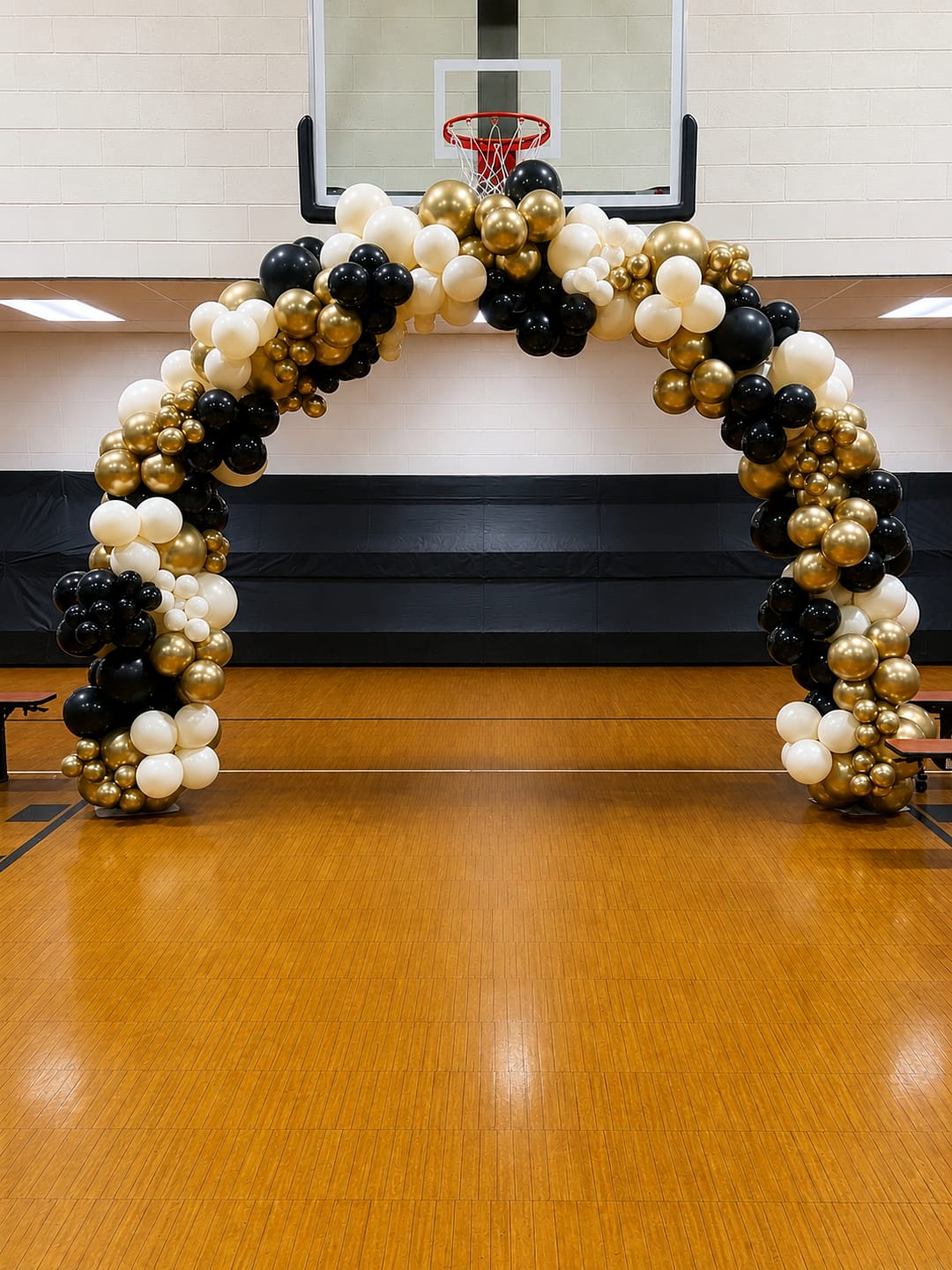 Customer photo review of 10x8 Ft Aluminum Balloon Arch Frame Wedding Arch Stand