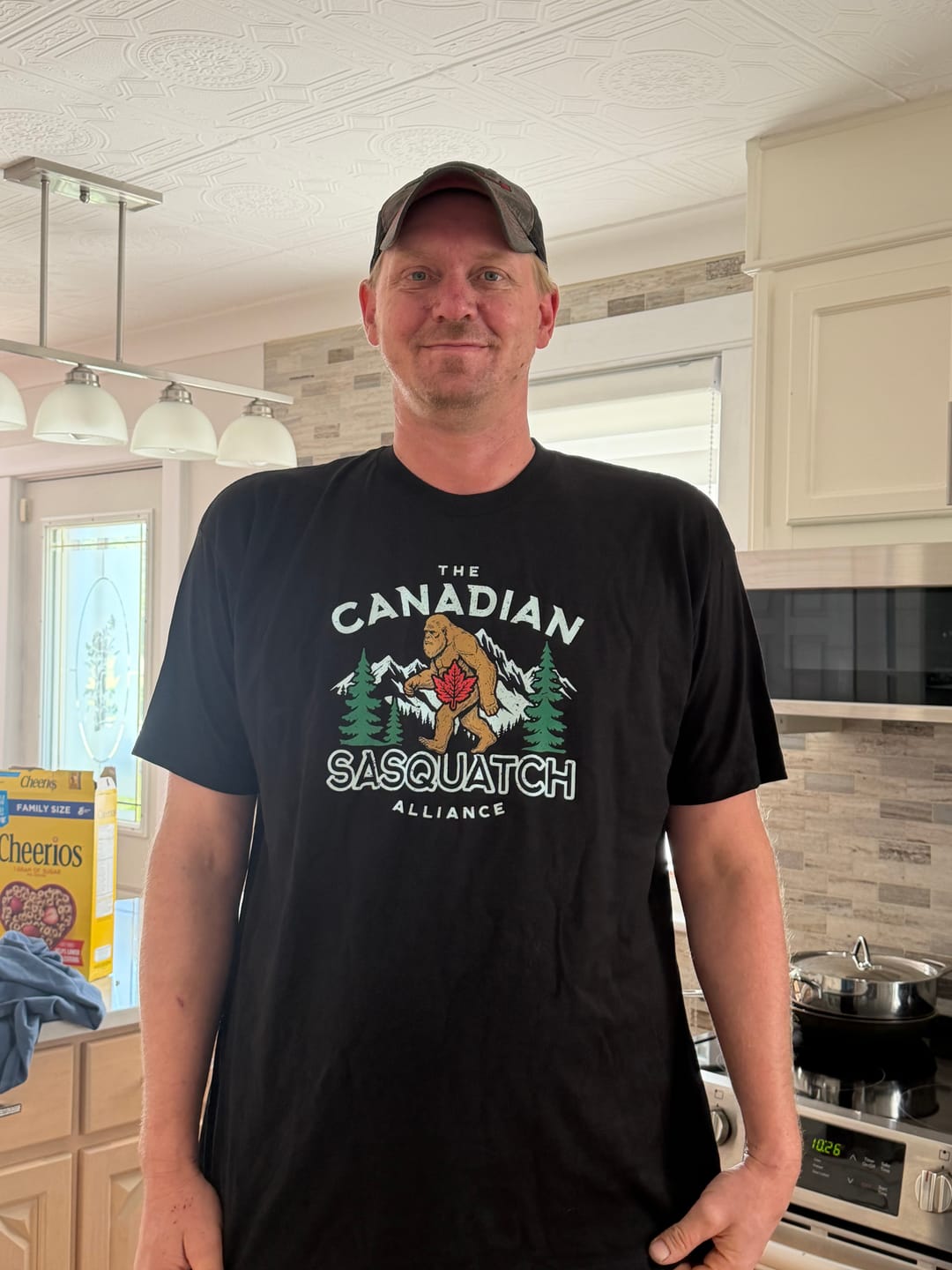Customer photo review of Canadian Sasquatch Alliance T-shirt