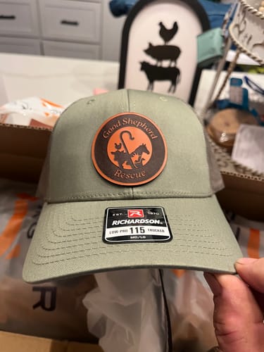 Customer photo review of Premium Custom Leather Patch Hats (Wholesale)
