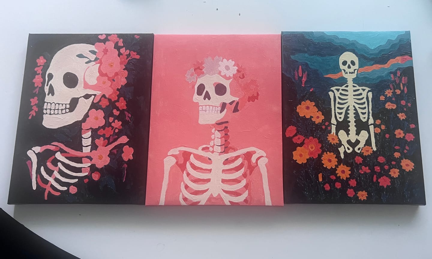 Customer photo review of 6 Mini Paintings - Halloween Night Set