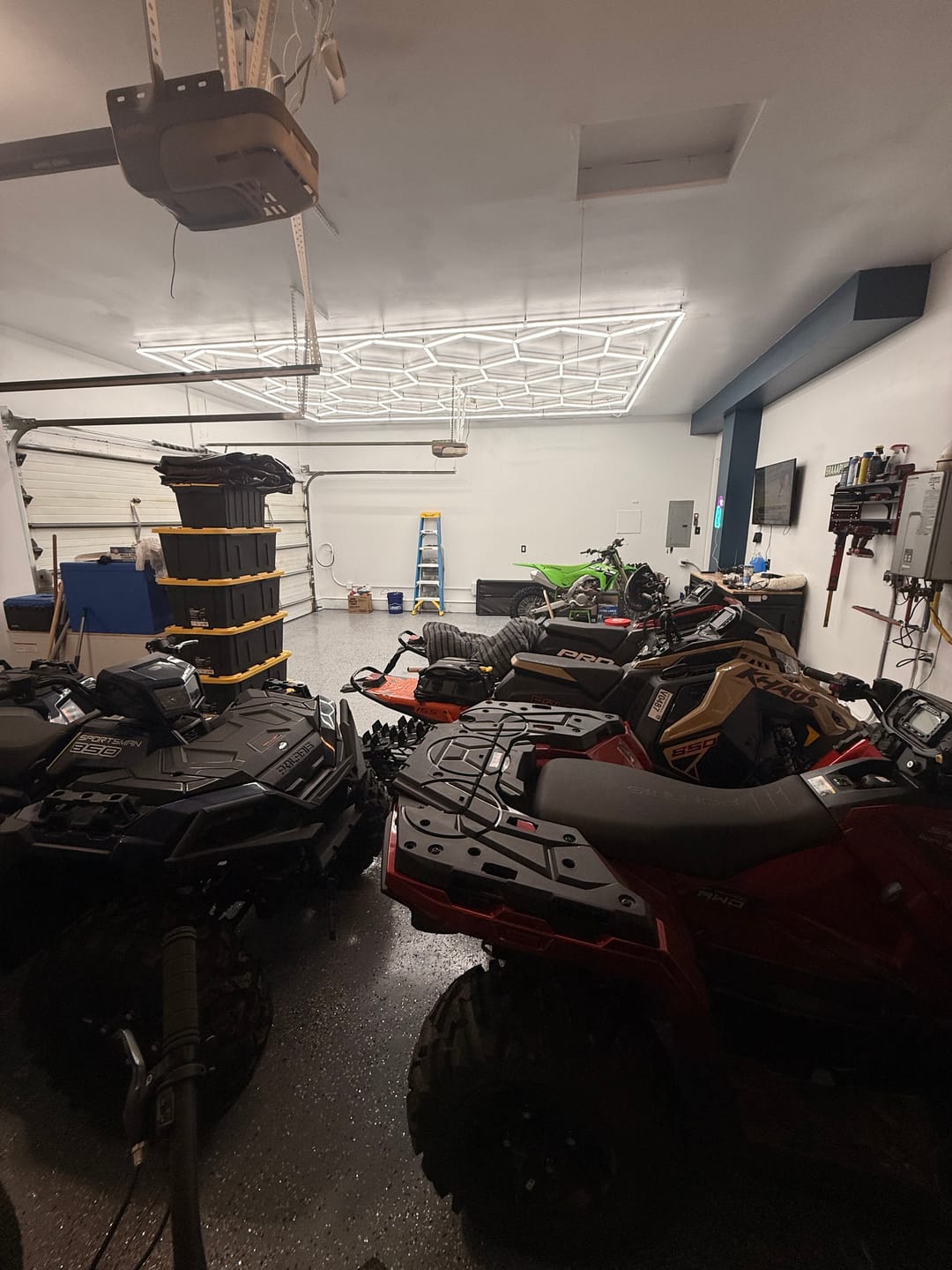 Customer photo review of Hexagon Garage Lights
