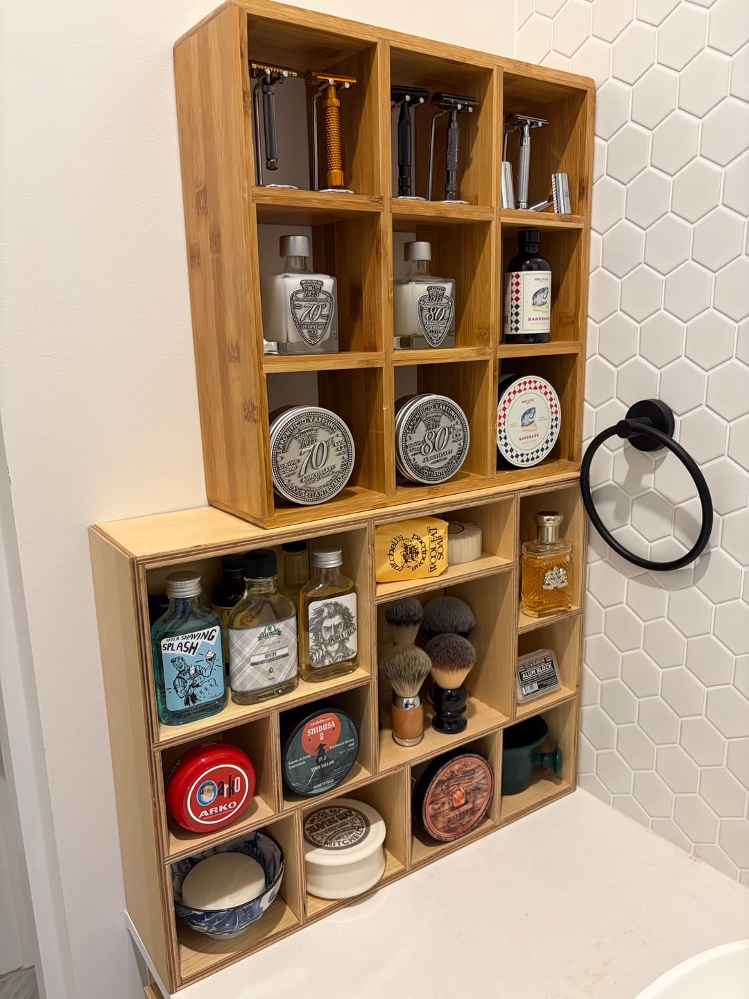 Customer photo review of Wooden Display Shelf for Mugs, Cups & Small Collectibles