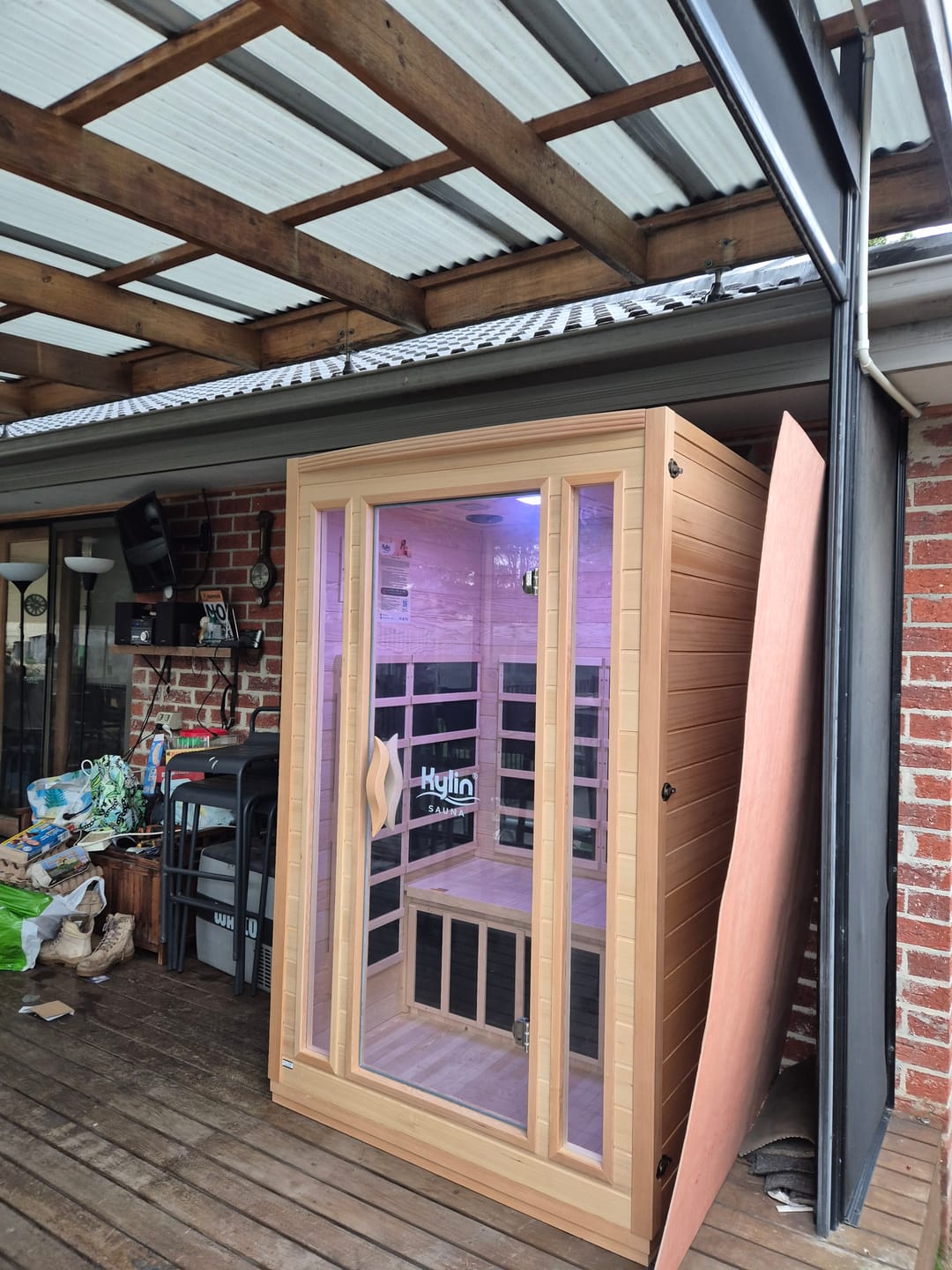 Customer photo review of Kylin Low EMF Premium Carbon Far Infrared Sauna 2 people - K8202