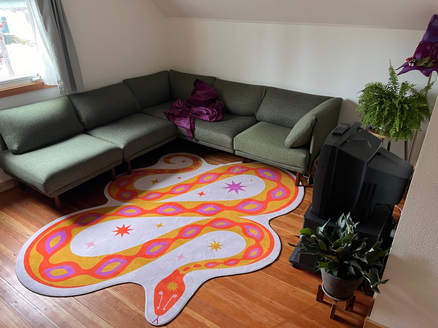 Customer photo review of Abstract Snake Rug by Jessica Miller