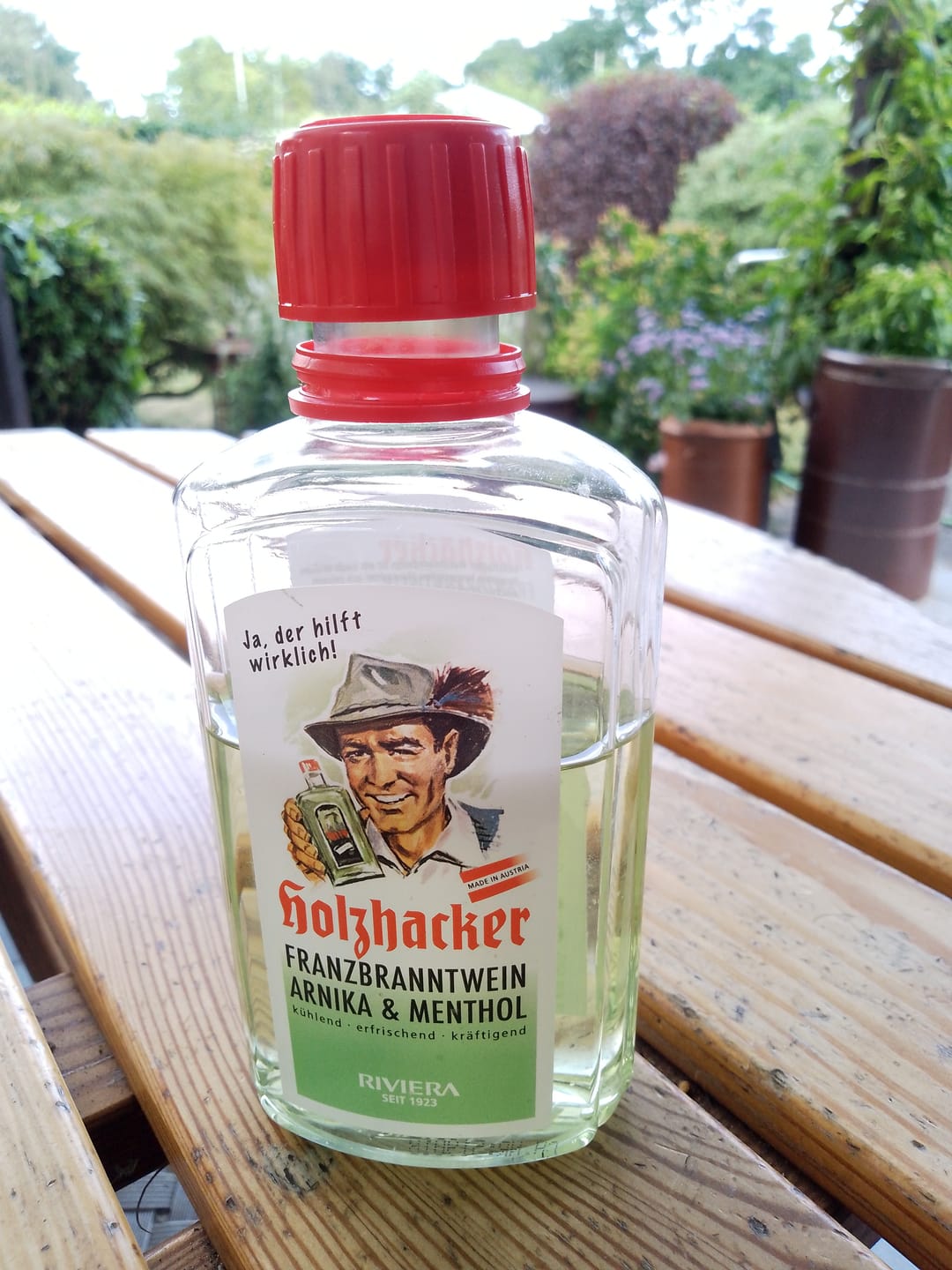 Customer photo review of Holzhacker Franzbranntwein Arnika & Menthol