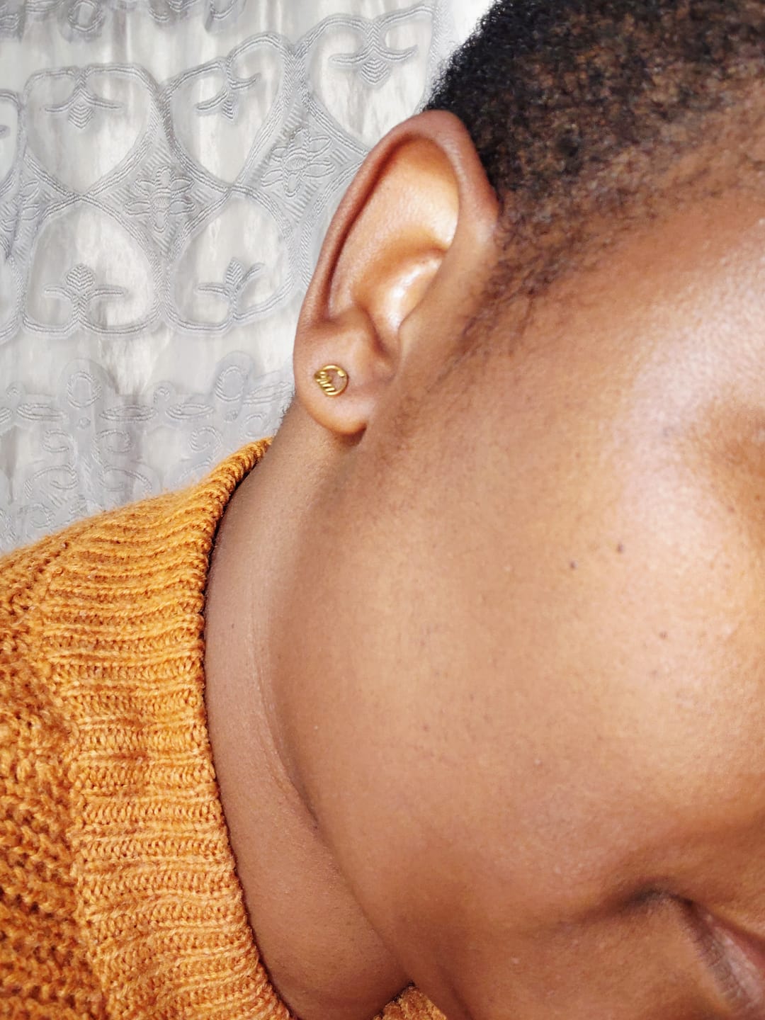 Customer photo review of Mini Era Logo Studs