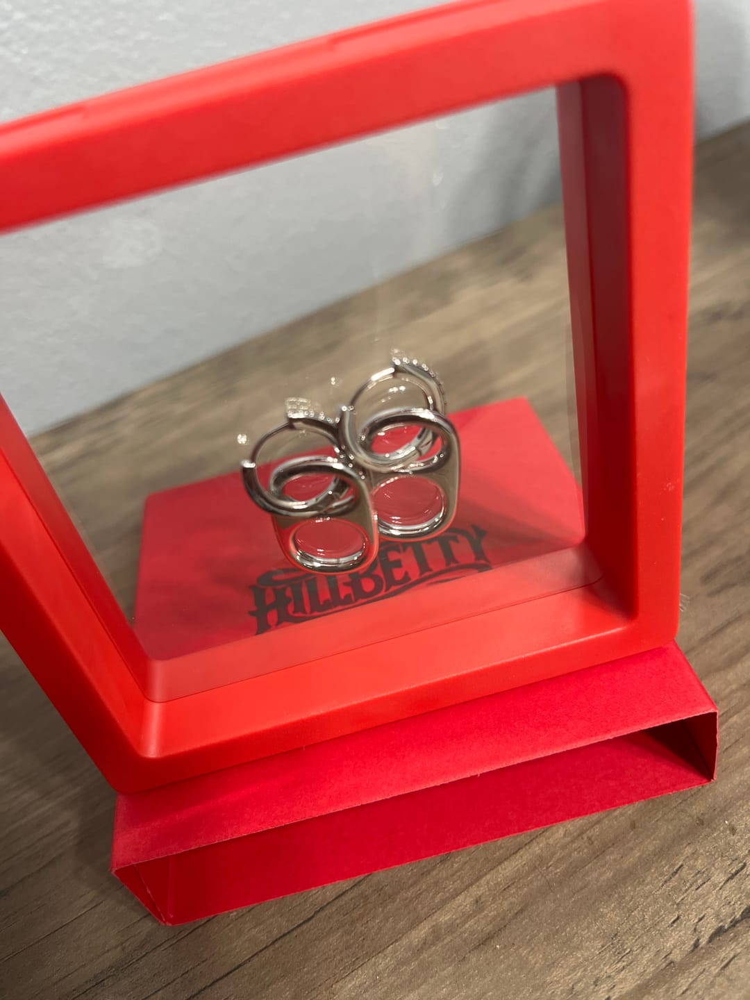 Customer photo review of Basic Betty Poptab Earrings