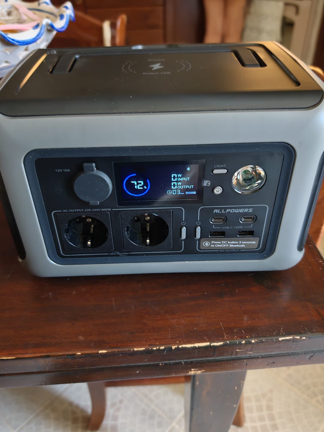Customer photo review of ALLPOWERS R600 Power Station Portatile 600W 299Wh Batteria LiFeP04