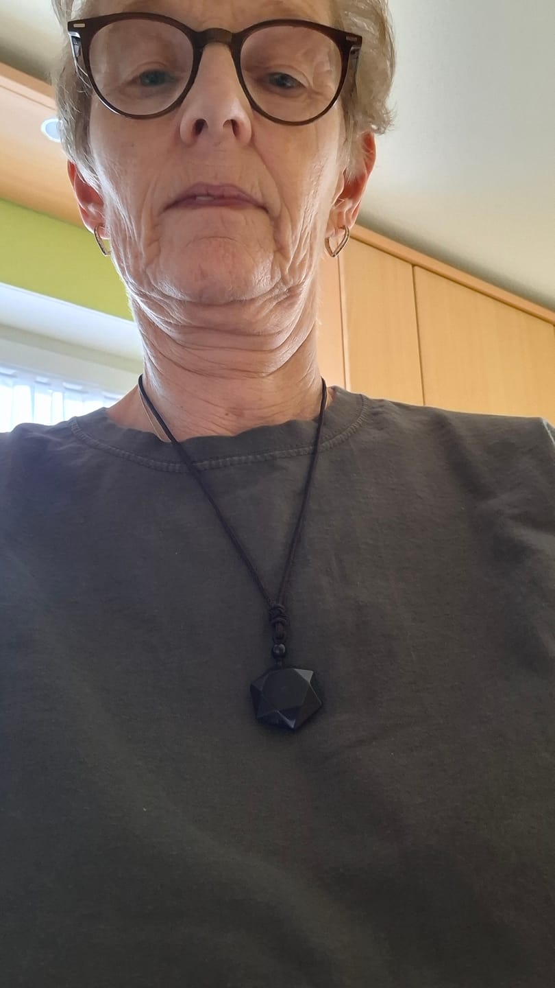 Customer photo review of Obsidian Halskette - Schutz Talisman