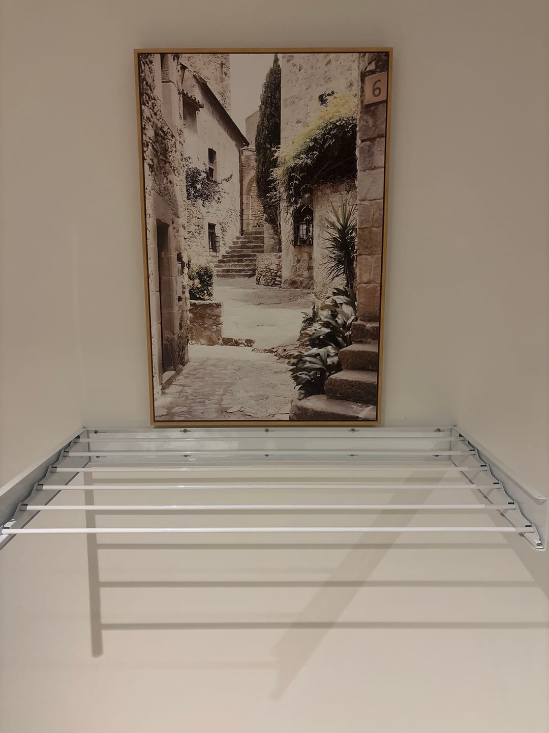 Customer photo review of Wall Mounted Drying Rack - Foldable Indoor and Outdoor Drying Rack