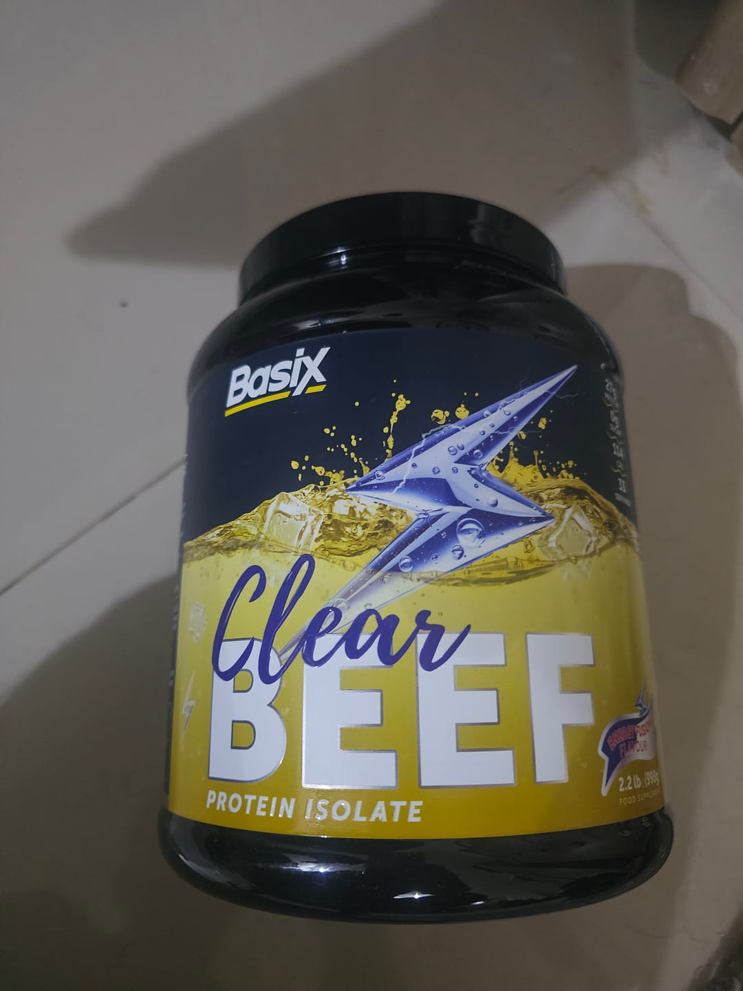 Customer photo review of Basix Clear Beef Protein Isolate – Sugar-Free Paleo Supplement Energy Fusion 2.2 LB