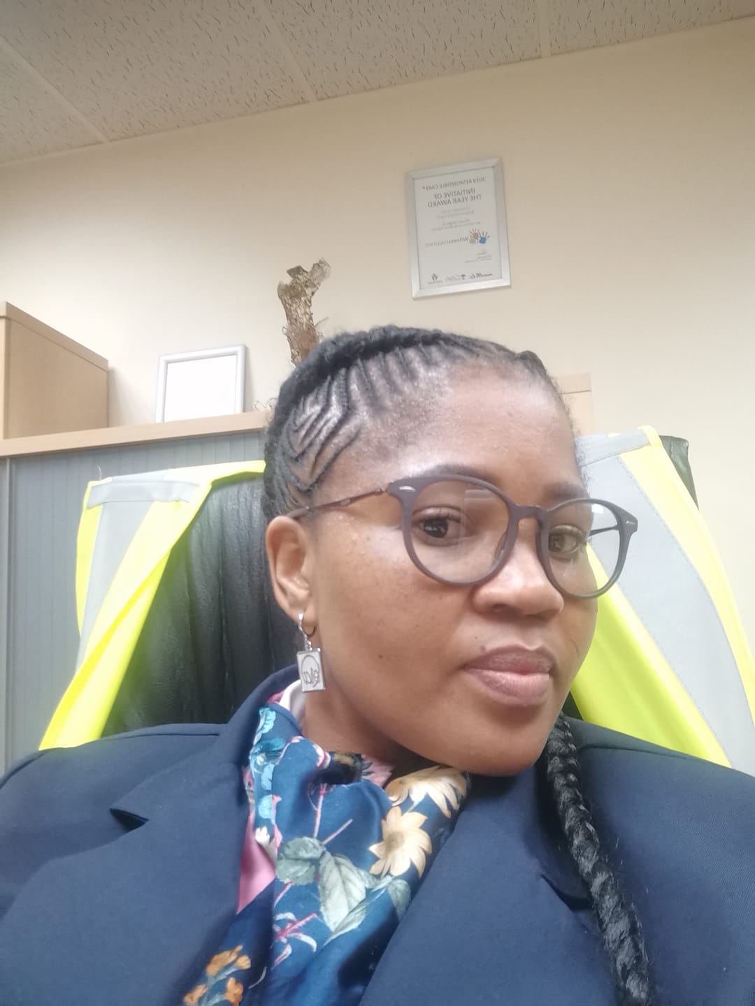 Customer photo review of Silver Pearl Square Drop Earring