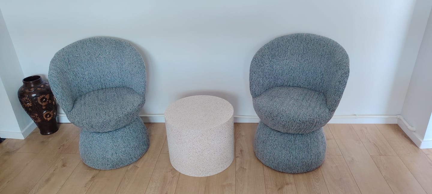 Customer photo review of Fotoliu K581, gri, stofa clasica, 63x62x82 cm