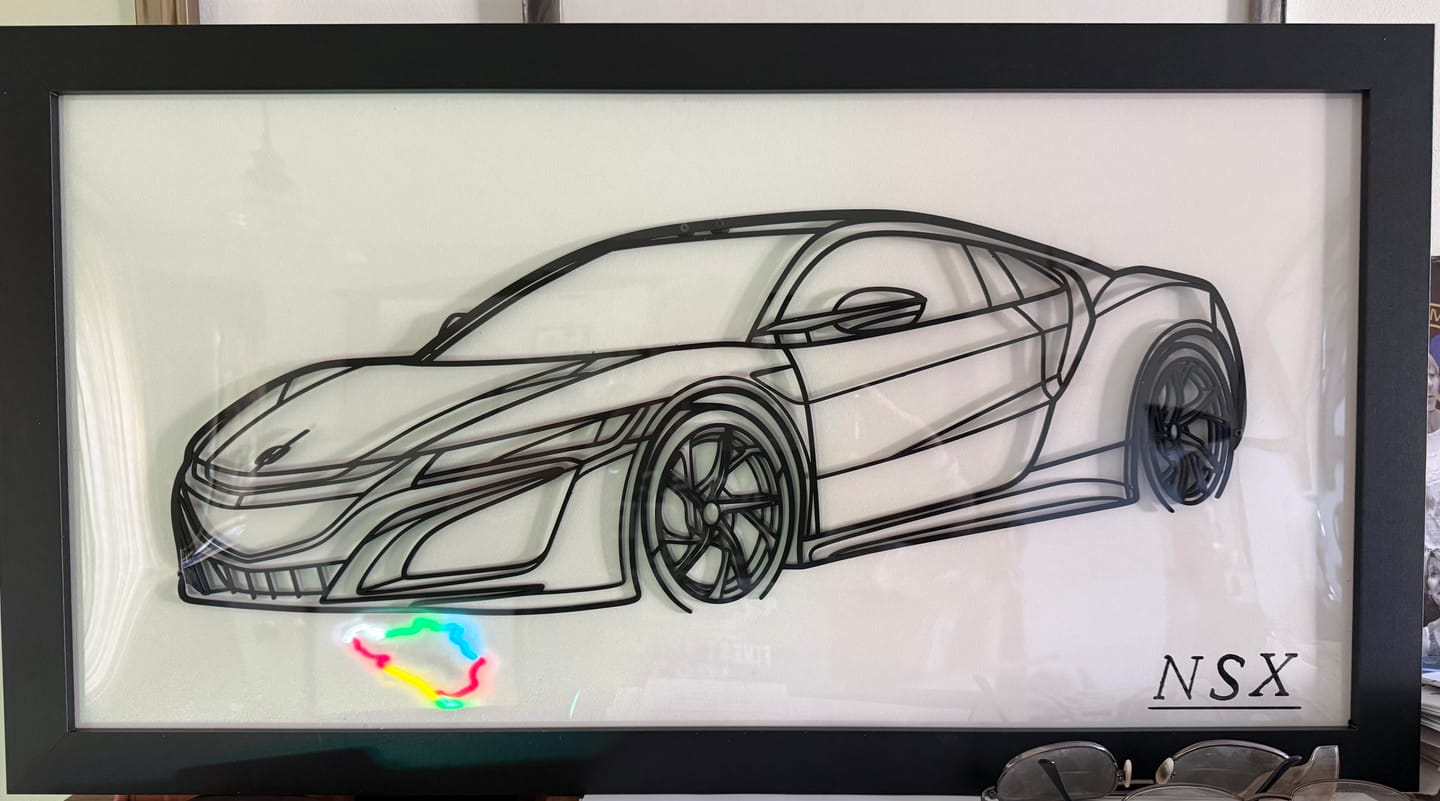 Customer photo review of Your Custom Car Silhouette Metal Wall Art Service