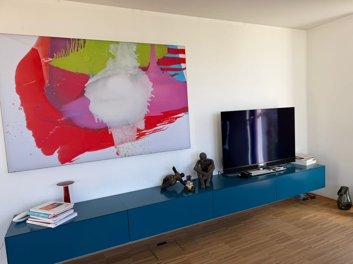 Customer photo review of Akustikbild silberner Rahmen eigenes Motiv vom Kunden