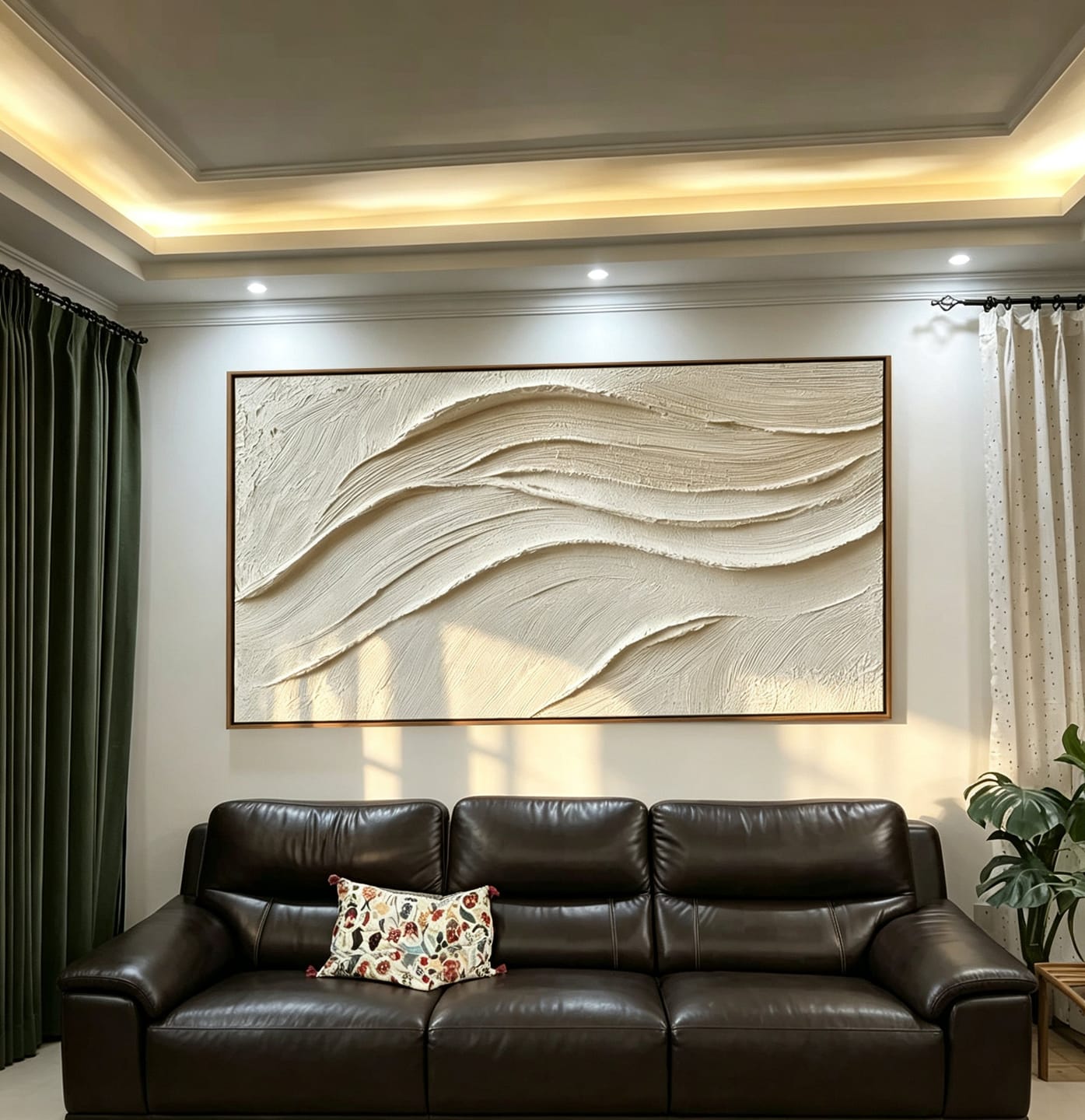 Customer photo review of Soft Wave-Textured Abstract Painting