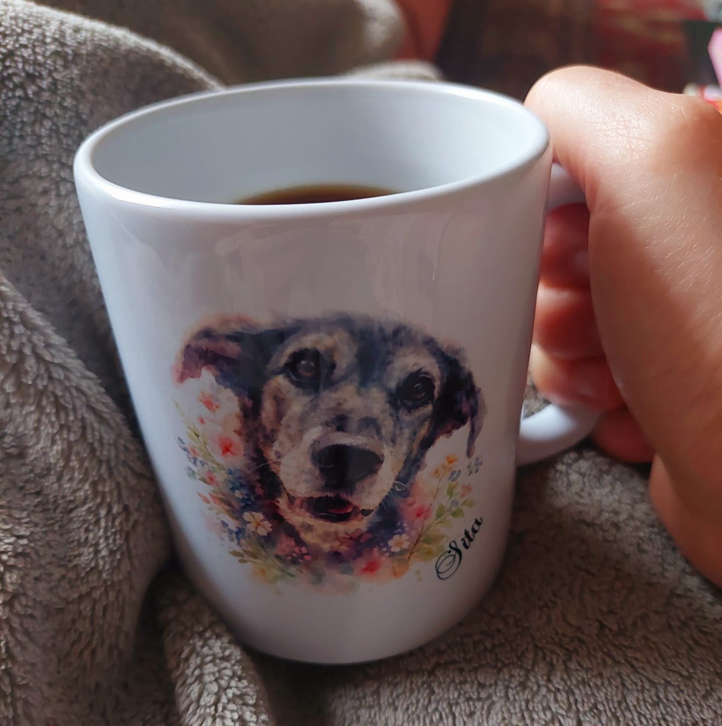 Customer photo review of Personalisierte Tasse - Aquarell