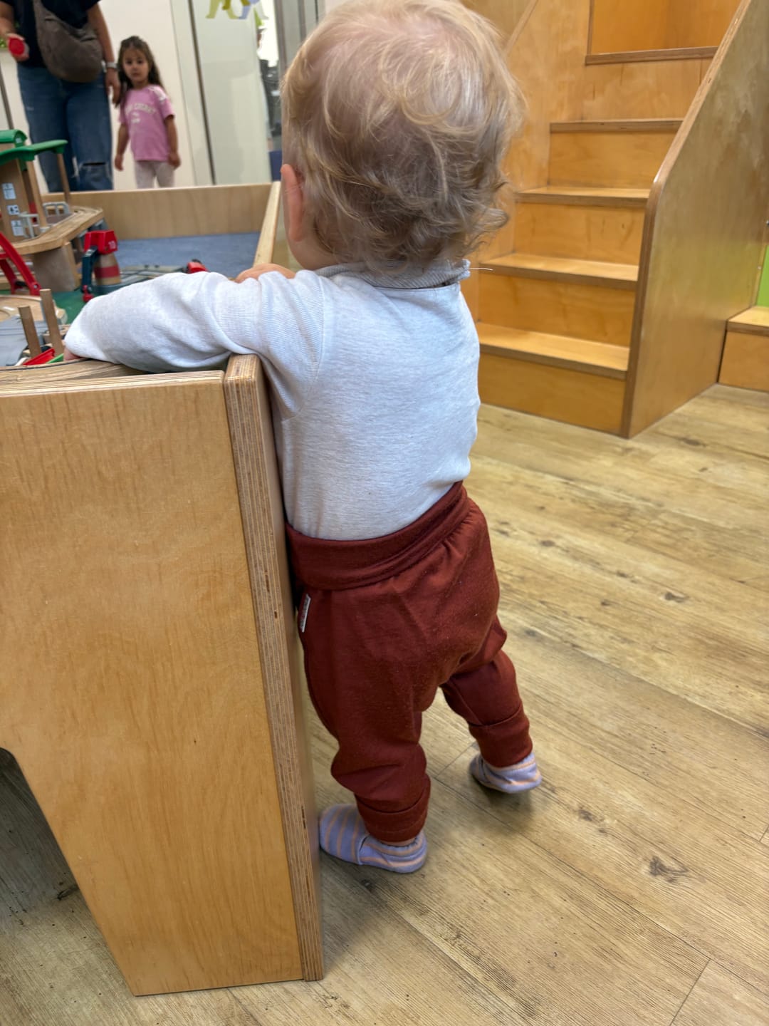 Customer photo review of Limitiert: Sommermerino Baby Mitwachshose Bernstein