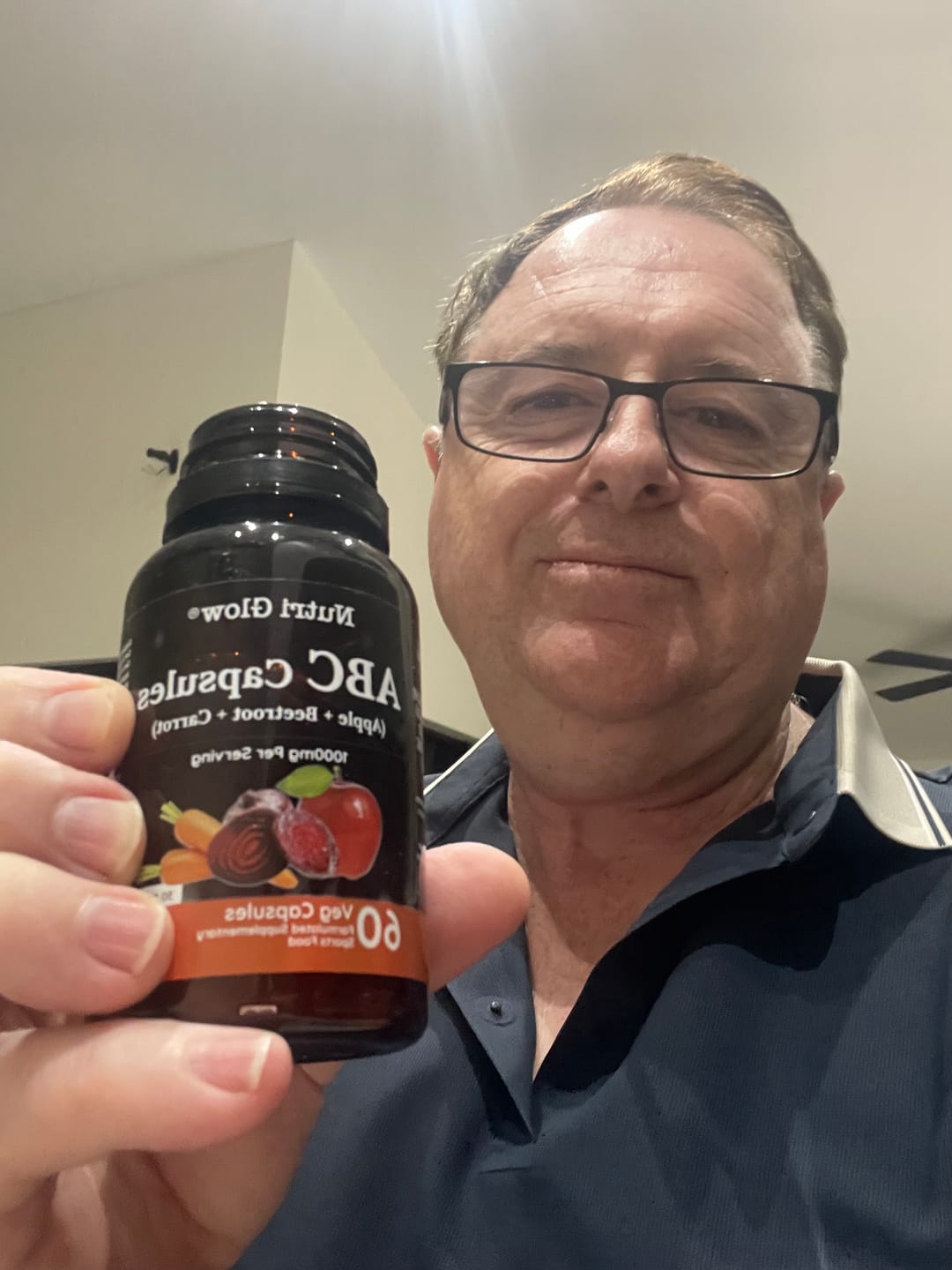 Customer photo review of Nutri Glow ABC Blend 1000mg – Apple, Beetroot & Carrot Powder Capsules – 60 Vegan Capsules