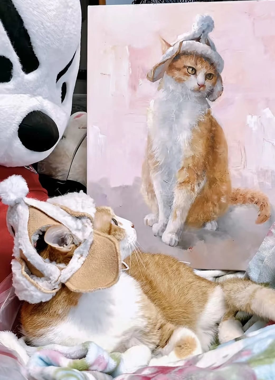 Customer photo review of Modern Pet Portrait | Hand-painted Pet Portrait
