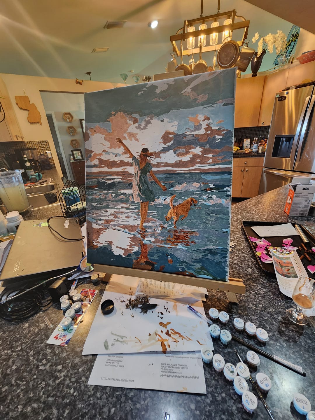 Customer photo review of Waves of Joy | Paint by Number