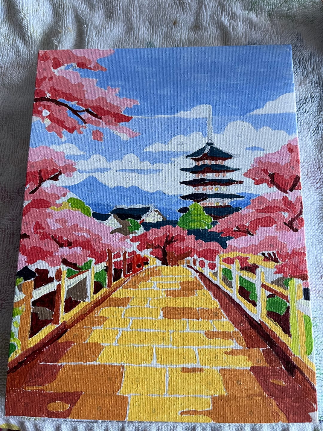 Customer photo review of 6 Mini Paintings - Japanese Landscapes Set