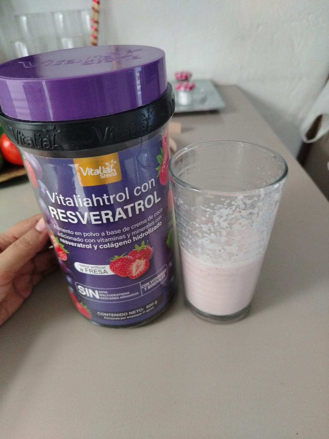 Customer photo review of Batido con resveratrol x 500g