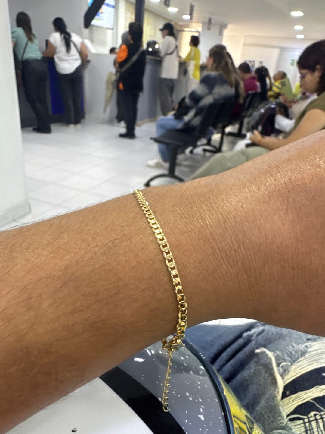 Customer photo review of Pulseras Eslabón Plano en Oro laminado 18k Para Pareja