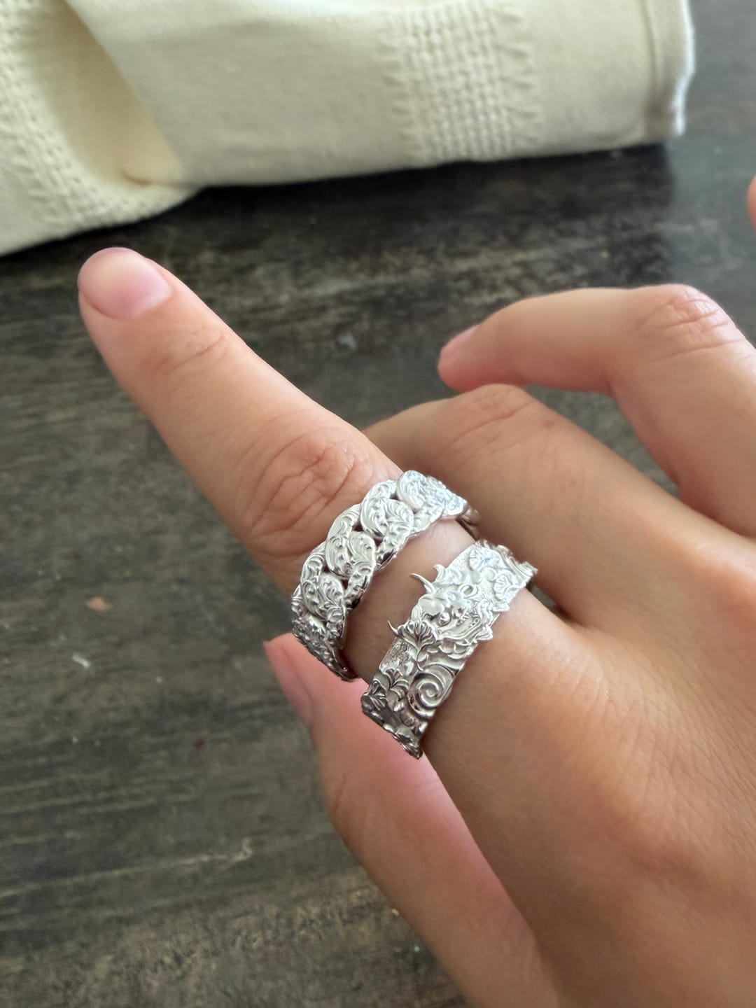 Customer photo review of Hannya Mask Ring