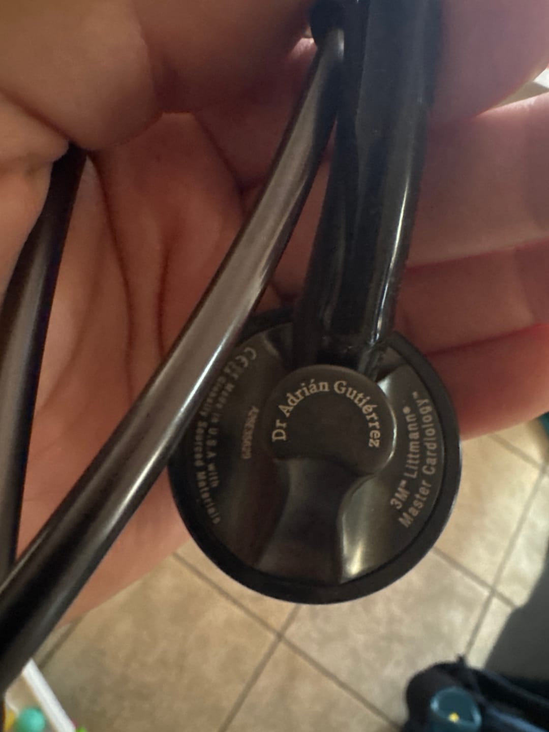 Customer photo review of Littmann Master Cardiology Stethoscope: Black & Smoke Finish 2176