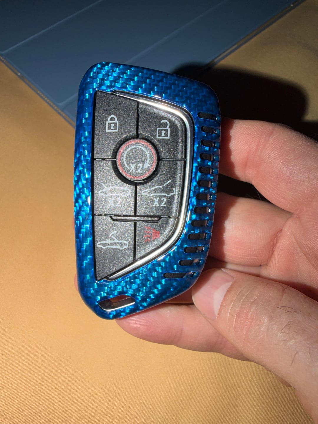 Customer photo review of C8 Corvette Real Carbon Fiber Key Fob Cover | Black, Red, Blue & Forged Carbon (2020–2026)