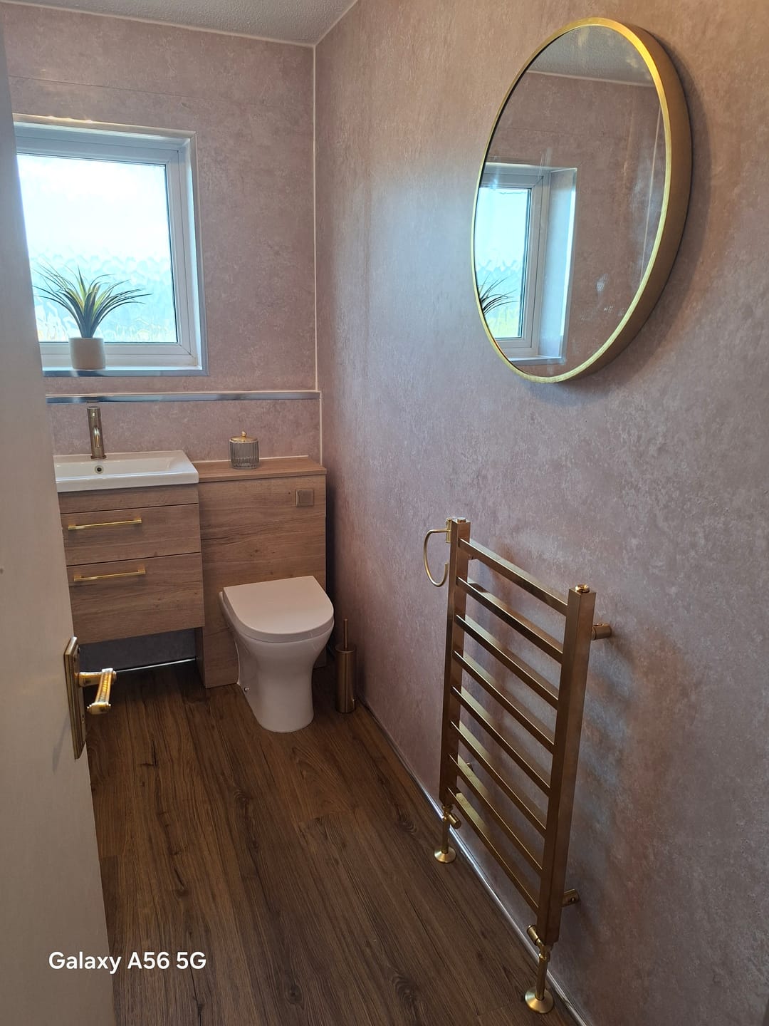 Customer photo review of Premium Beige Concrete Matt Shower Wall Panel - 1M x 2.4M