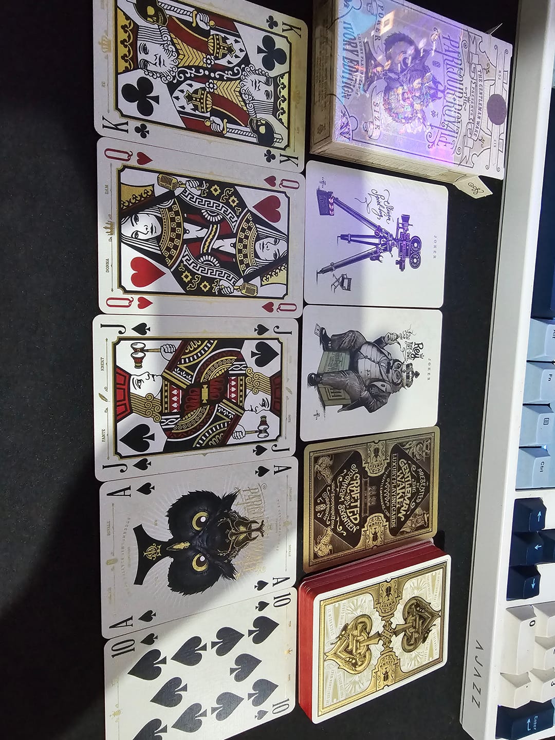 Customer photo review of [IMPERFECT] The Parlour Royale Ivory Red Edge Print Playing Cards