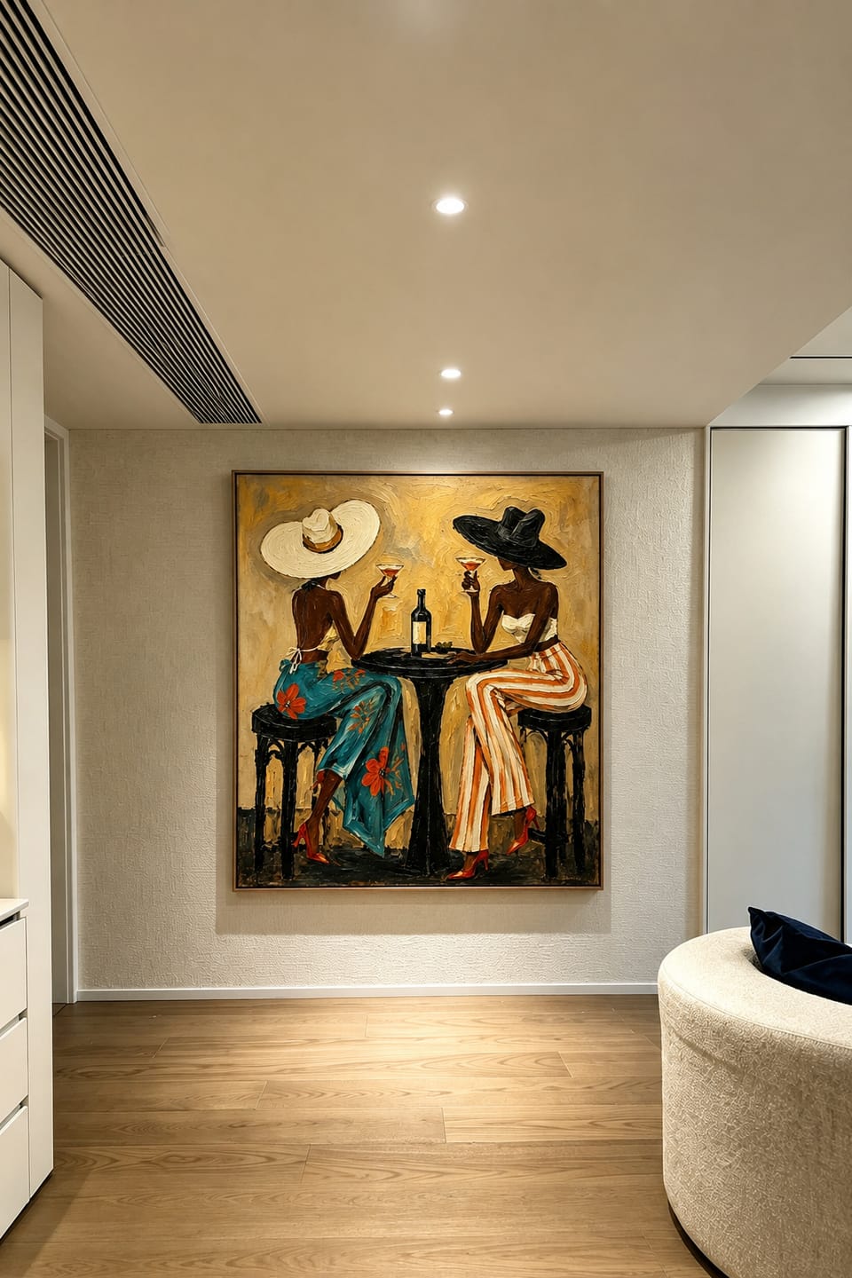 Customer photo review of Golden Toast-Fashion Portrait Painting