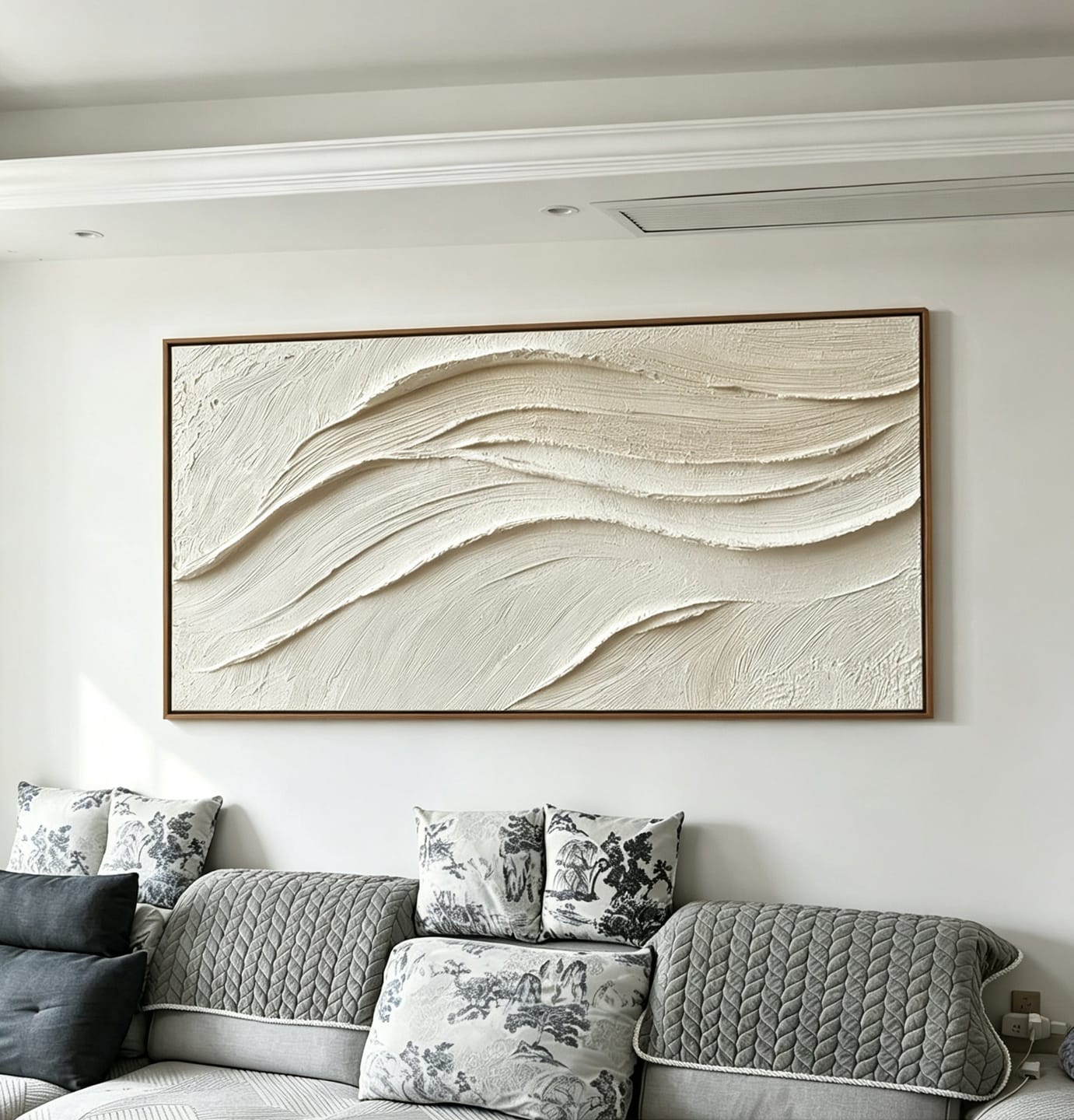 Customer photo review of Soft Wave-Textured Abstract Painting