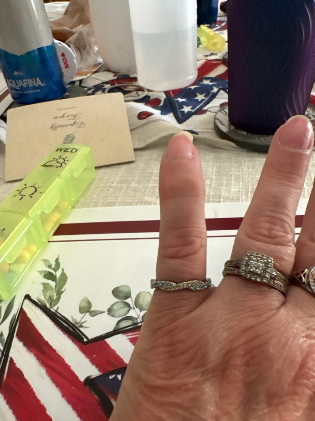 Customer photo review of Custom Wavy Birthstone Promise Ring