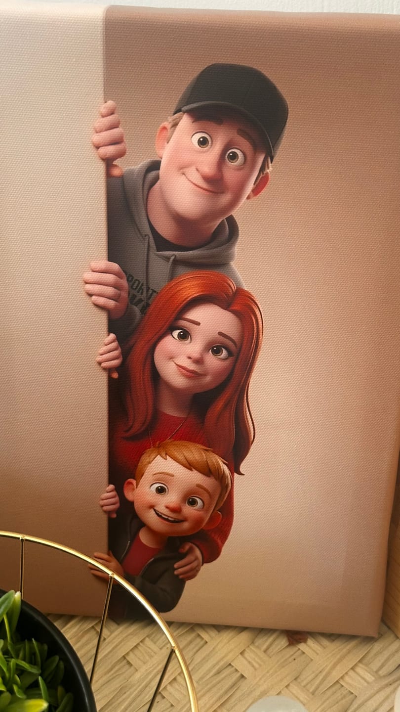 Customer photo review of Personalized Canvas - Animated Wall