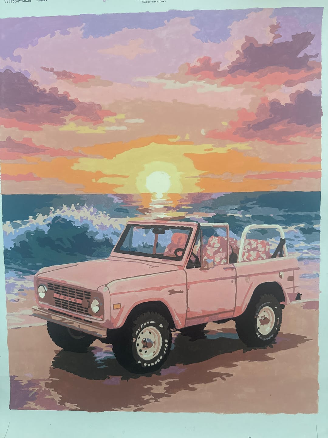 Customer photo review of Pink Ford | Paint by Number