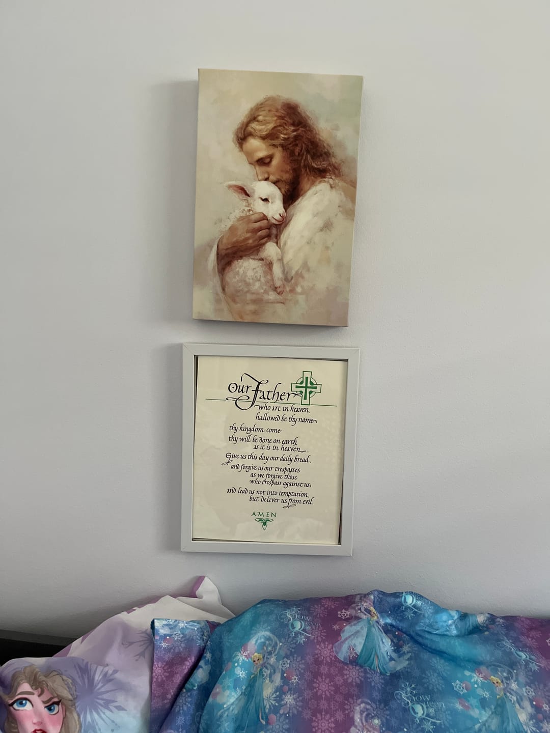 Customer photo review of The Good Shepherd – Jesus with Lamb Wall Art Canvas