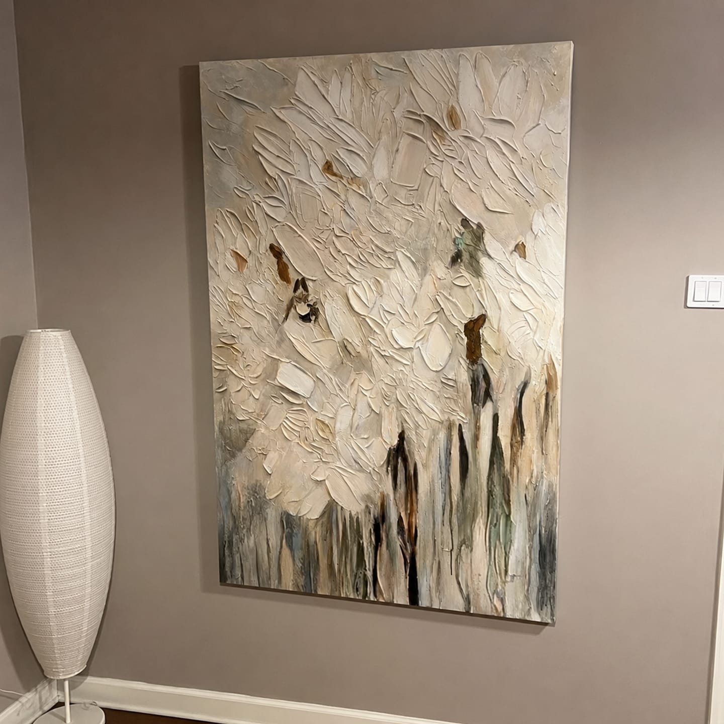 Customer photo review of Flower Abstract Textured Wall Art #FP101
