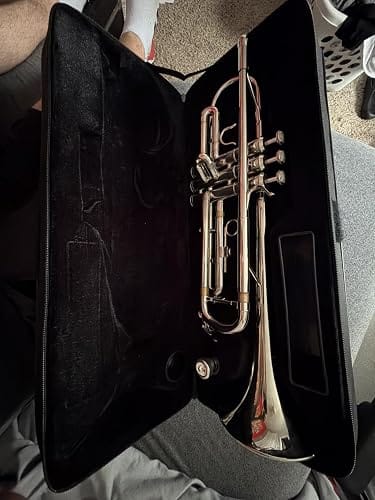 Customer photo review of Eastar Bb Standard Trumpet Set for Student Beginner with Hard Case, Cleaning Kit, 7C Mouthpiece and Gloves, Nickel