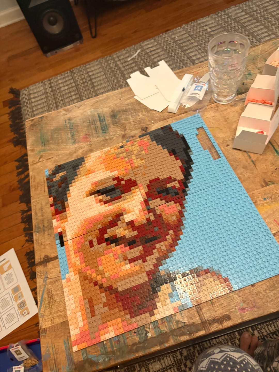 Customer photo review of Custom Design Brick Mosaic - 2x2 baseplates