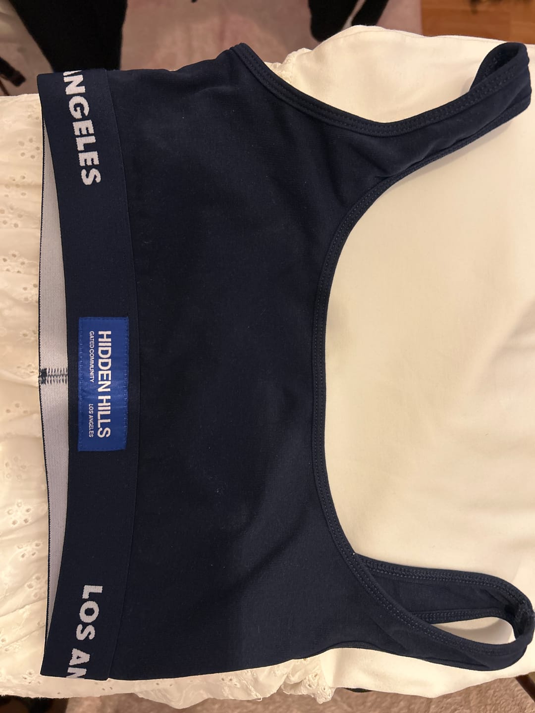 Customer photo review of LABEL BRA TOP NAVY