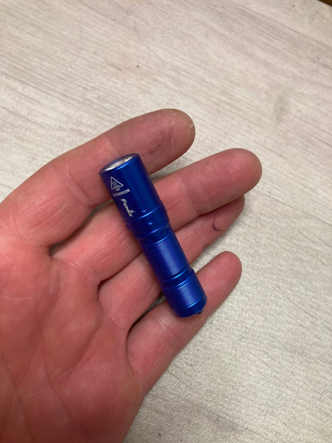 Customer photo review of Fenix E01 V2.0 - 100 lumens - Piles AAA - 35 mètres de portée
